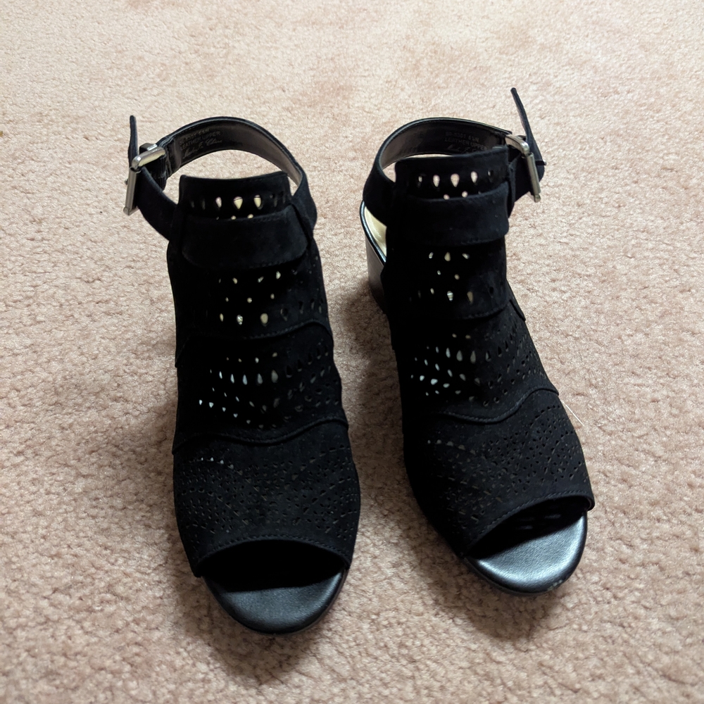 Black Suede Women's Sandals